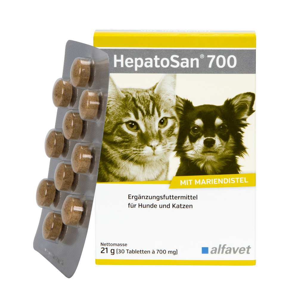 alfavet Produkte HepatoSan 700 für Hunde und Katzen